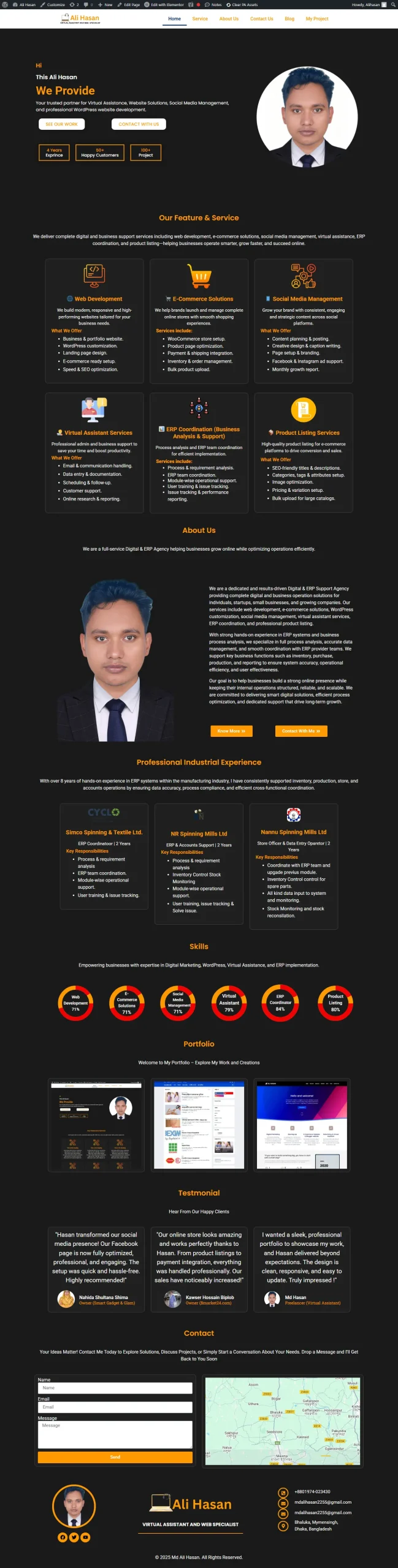 Ali Hasan Portfolio Website